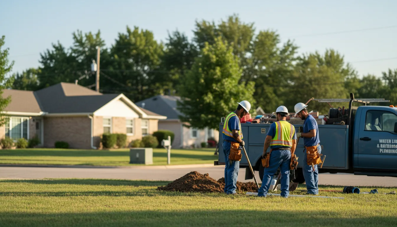 Residential water line and bathroom plumbing service in Plattsmouth, NE